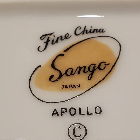 Set of 6 Sango Japan Fine China 'Apollo' - Fruit/Dessert/Sauce Saucers - Picture 7 of 8